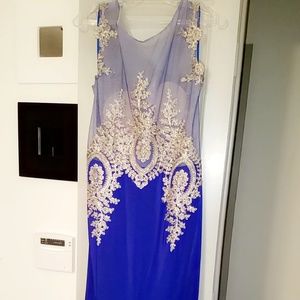 Selling beautiful blue gown. Worn once for 2hours